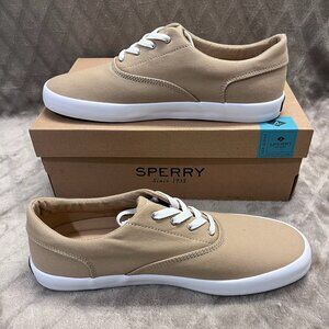 Sperry Top-Sider Men 10.5 Wahoo CVO Canvas Tan Lace Up New w/Box